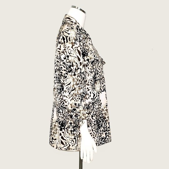 NY Collection Woman Leopard Print Blouse NWOT - Picture 3 of 8